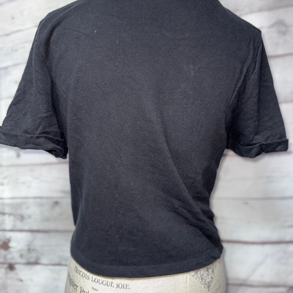 H&M Black Tee with Cat Face Design - Picture 3 of 4